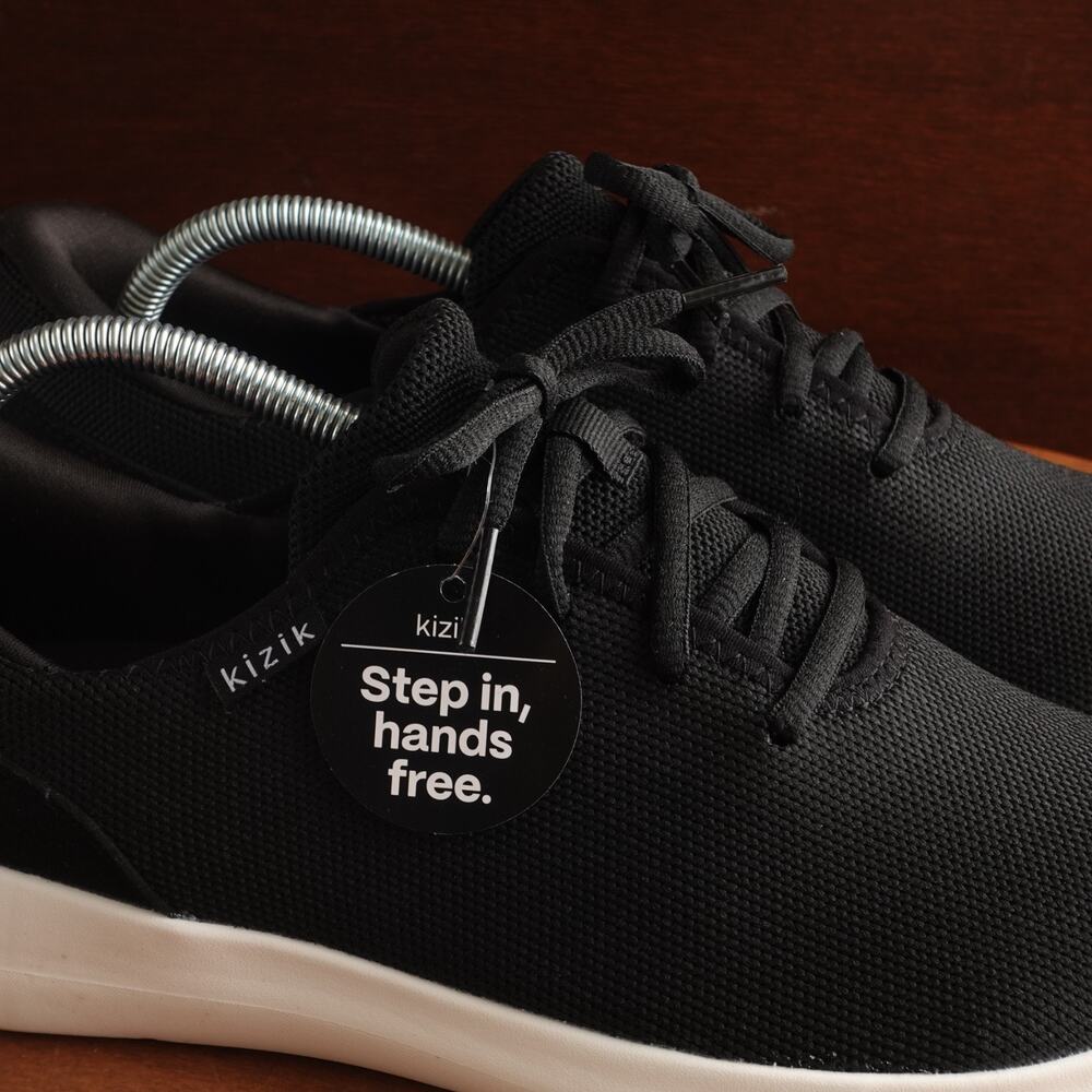 Kizik Sneakers Unisex SZ M10 W11.5 W BLK Madrid Eco Knit Athletic Hands Free NWT - Picture 6 of 13